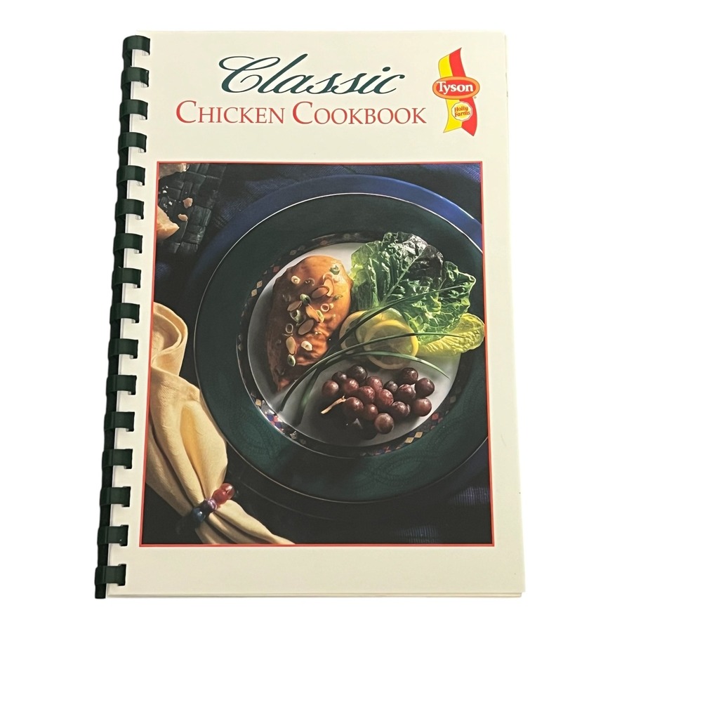 Tyson Classic Chicken Cookbook 1994 Spiral Bound Vintage Recipe Book Retro